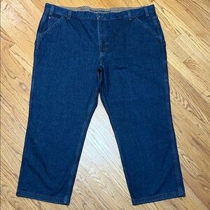 Duluth Trading Flex Ballroom Relaxed Dark Washed Gusseted Blue Jeans Mens 48/30